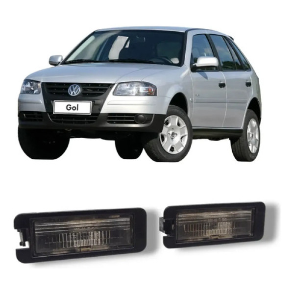 Par Luz Placa Vw Gol G4 G5 2006 2014 Original