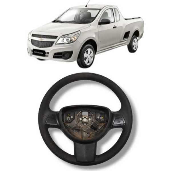 Volante Direção Gm Chevrolet Montana 2013 2016 Original Preto
