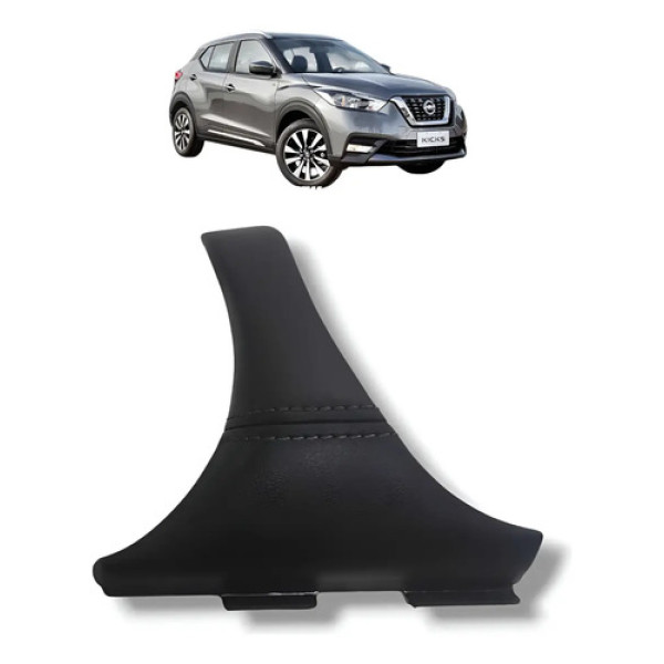 Moldura Em Couro Painel Nissan Kicks 2017 A 2021 Original Cinza