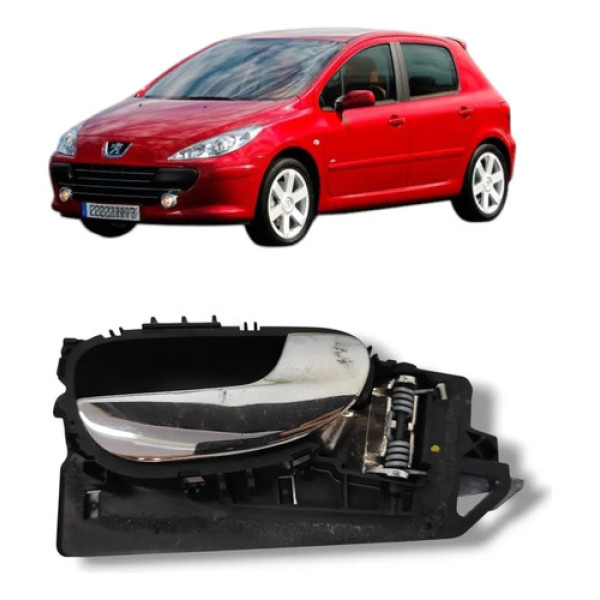 Maçaneta Int. Dianteira/traseira Direita Peugeot 307 01 A 12 Prateado Dianteira/traseira