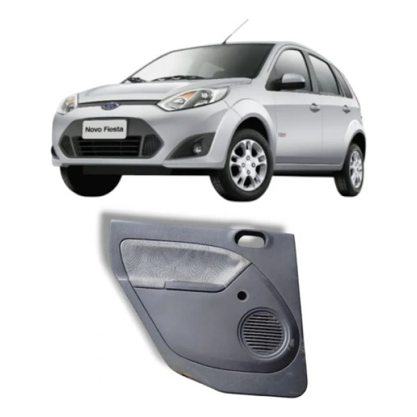 Forro Porta Traseira Esquerda Ford Fiesta 2008 A 2014 Preto