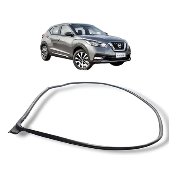 Borracha Guarnição Porta Traseira Esquerda Nissan Kicks 2018 Preto
