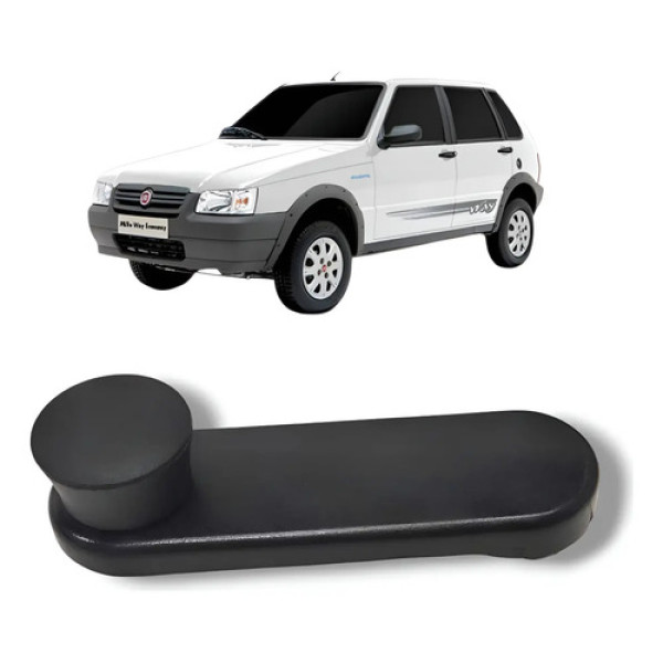 Manivela Vidro Traseiro Fiat Uno 2008 2013 Original Branco