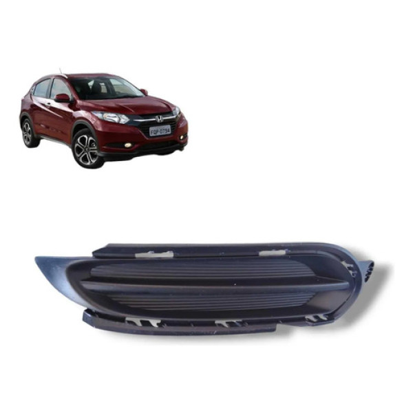 Moldura Milha Esquerdo Honda Hr-v 2015 2018 Original Preto Esquerdo