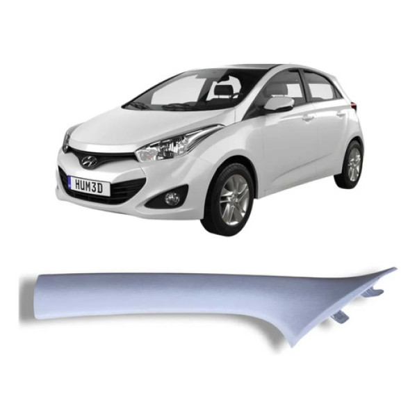 Moldura Coluna Dianteira Esquerda Hyundai Hb20 2013 A 2019 Preto