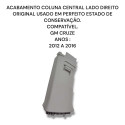 Acabamento Coluna Central Direita Gm Cruze 2012 16 Original Cinza Listras