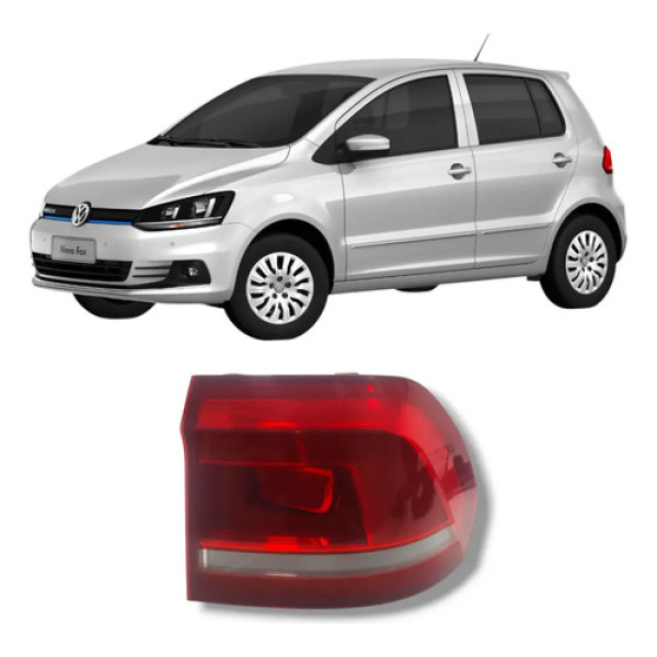 Lanterna Traseira Direita Crossfox Fox 2015 A 2022 (canto) Direito/passageiro Vermelho