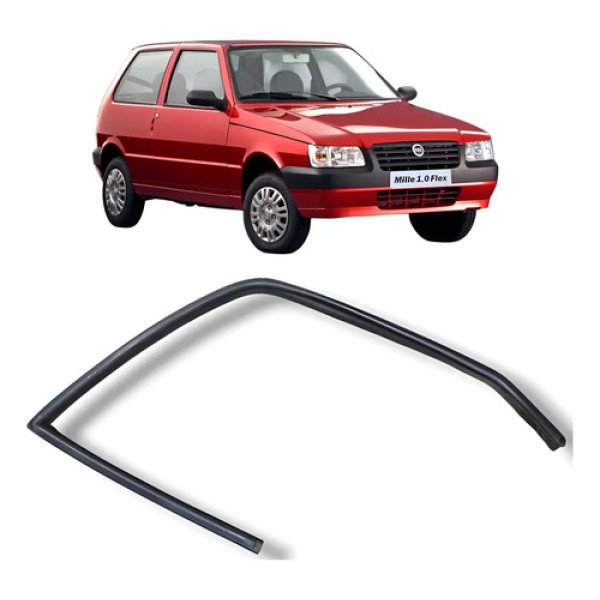 Borracha Vidro Porta Dianteira Esquerda Fiat Uno 2008 2013 Branco