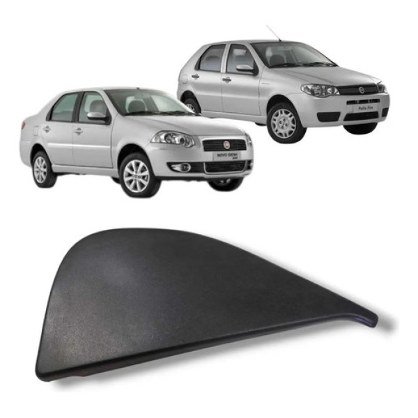Moldura Porta Traseira Direita Fiat Siena 2008 2012 Original Preto