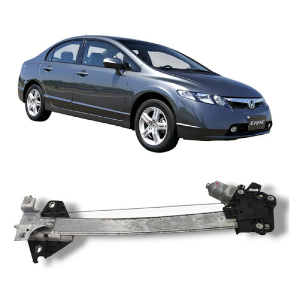 Máquina De Vidro Porta Traseira Esquerda Civic 2007 A 2011