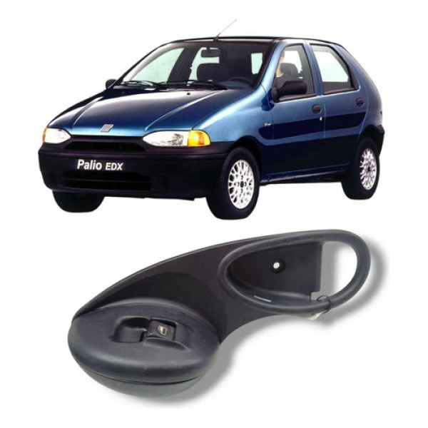 Moldura Maçaneta Interna Dianteira Dir Fiat Palio 1996 2003 Preto Dianteira