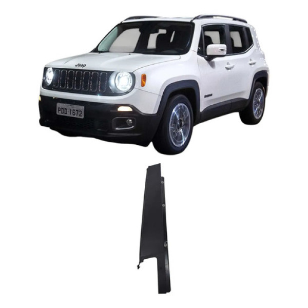 Moldura Porta Traseira Esquerda Jeep Renegade 2016 2021 Orig Preto