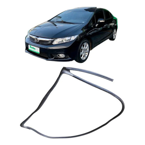 Borracha Guarnição Porta Traseira Esquerda Honda Civic 2012 Preto