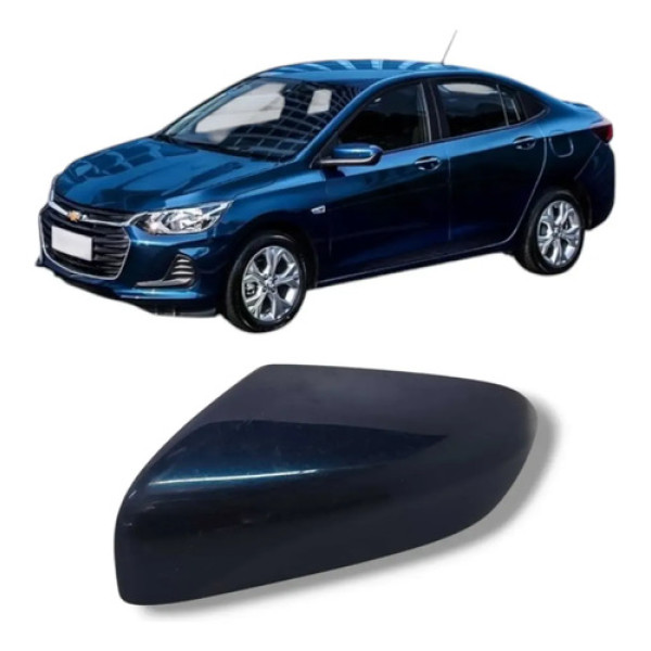 Capa Retrovisor Esquerdo Onix 2020 2025 S/ Furo Sensor Azu