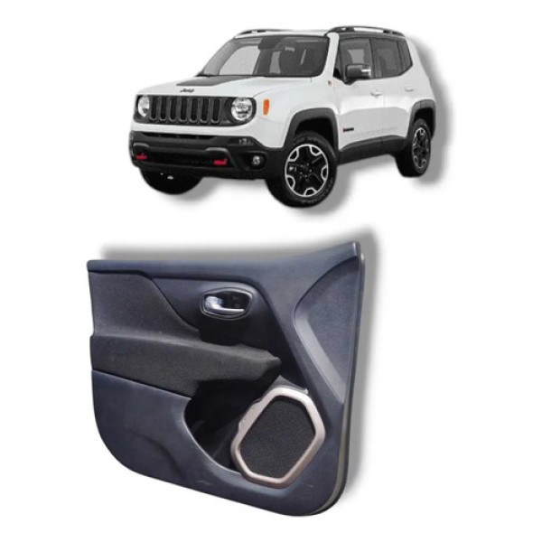 Forro Porta Dianteira Esquerda Renegade 2016 2017 2018/.. Preto