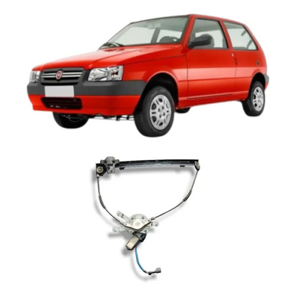 Máquina Vidro Porta Direita Uno 1988 A 2013 2p Elétrica