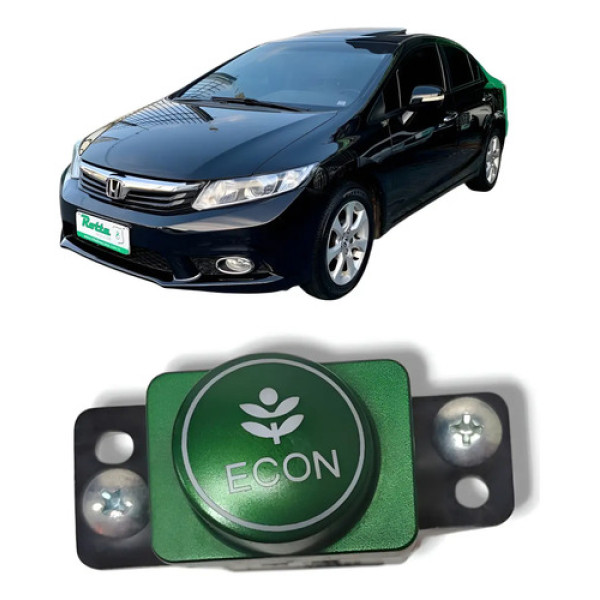 Botão Economia Econ Honda Civic 2012 A 2016 Original Preto