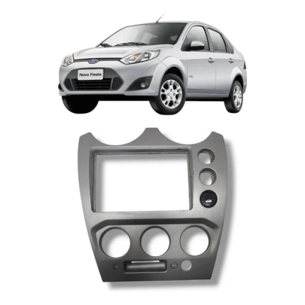 Moldura Painel Ford Fiesta 2009 2012 Original Preto