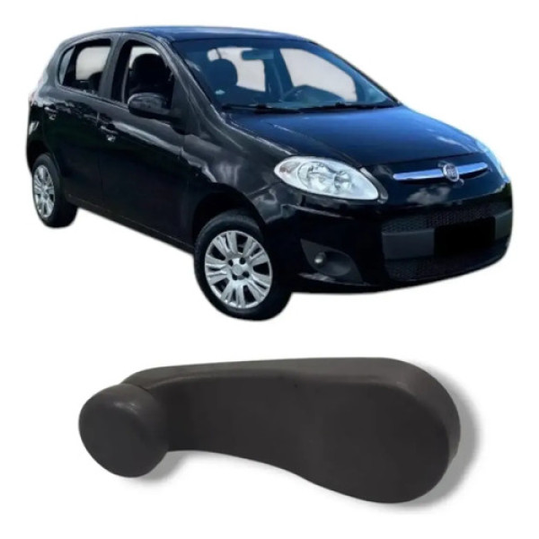 Manivela Vidro Traseiro Fiat Palio Attractive 2013 2017 Preto