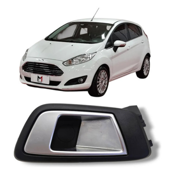 Maçaneta Int. Tras Esquerda New Fiesta 11/19 Ecosport 13/21 Prateado Traseira