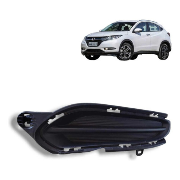 Moldura Milha Direito Honda Hr-v 2015 2018 Original Preto Direito