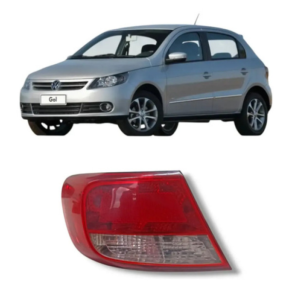 Lanterna Traseira Esquerda Gol G5 2008 2012 Esquerdo/motorista Vermelho