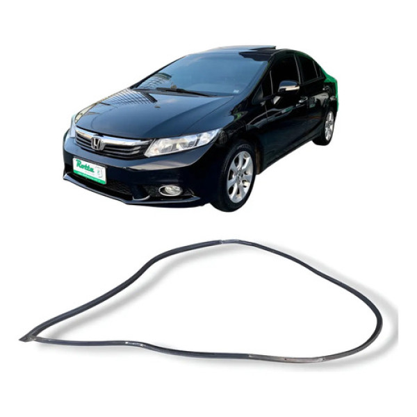 Borracha Guarnição Porta Dianteira Direita Honda Civic 2012 Preto