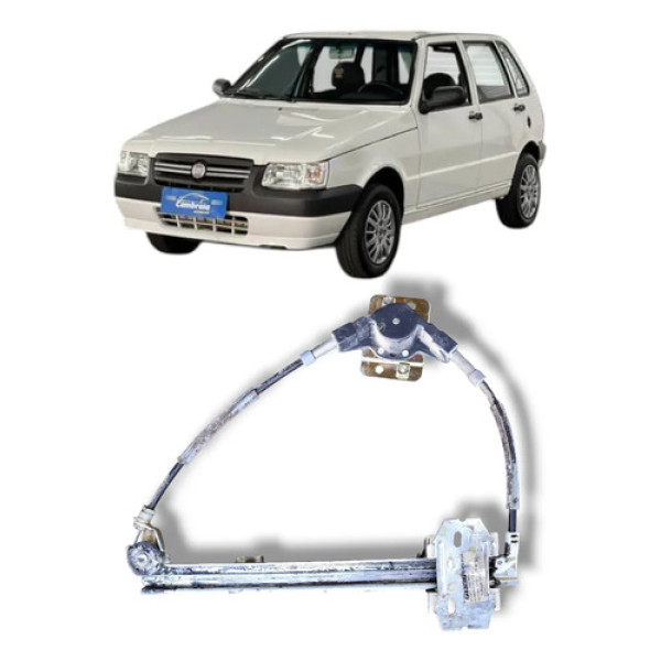 Máquina De Vidro Porta Traseira Direita Uno 1988 A 2013 Man