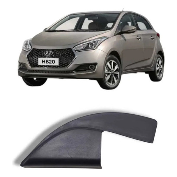Moldura Interna Retrovisor Esquerdo Hyundai Hb20 2013 A 2019 Preto