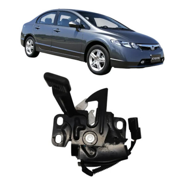 Fechadura Capo Dianteiro Civic 2007 2008 A 2011 C/ Sensor