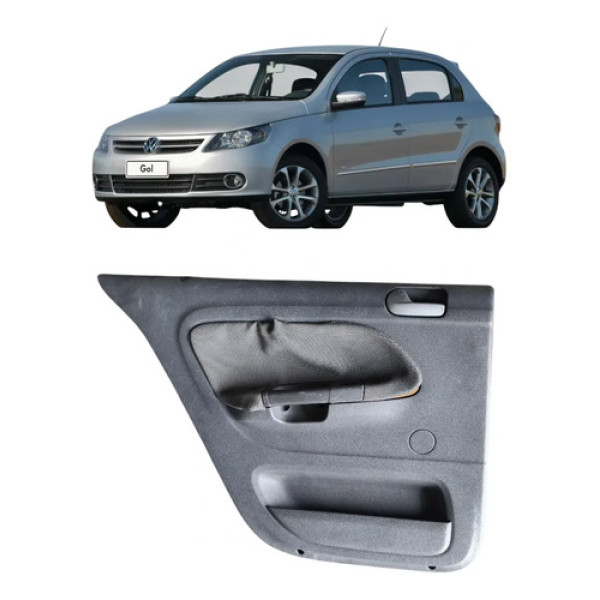 Forro Porta Traseira Esquerda Gol Voyage G5 G6 2008 2014 Preto