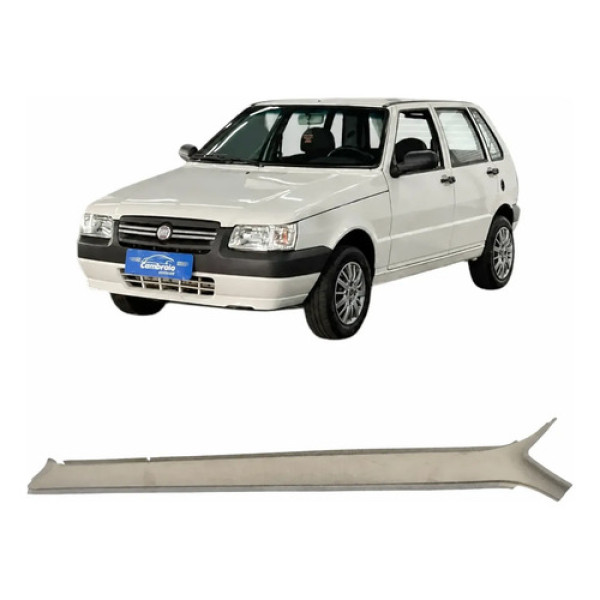 Moldura Coluna Esquerda Fiat Uno 2005 2011 Cinza
