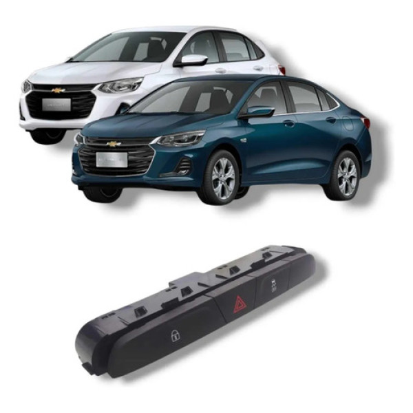 Botão Pisca Alerta Gm Onix 2020 A 2025 Original Preto
