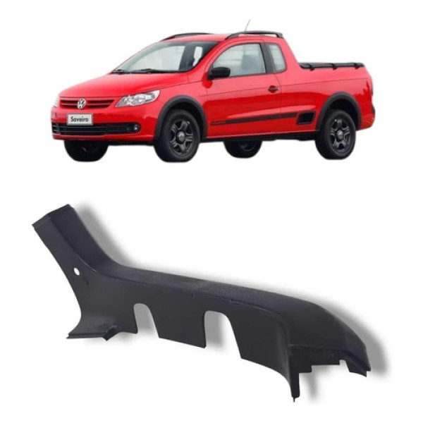Moldura Esquerda Caçamba Vw Saveiro Ce 2008 2012 Original Preto