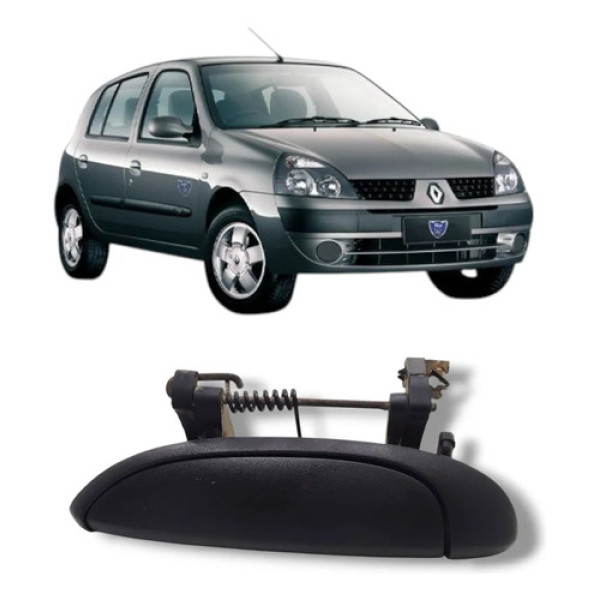 Maçaneta Ext. Diant/tras Esq Megane Scenic Clio Logan 97 16 Preto Dianteira/traseira