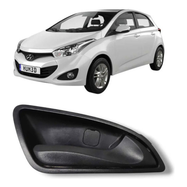 Maçaneta Interna Direita Hyundai Hb20 2013 A 2019 Original Preto Dianteira/traseira