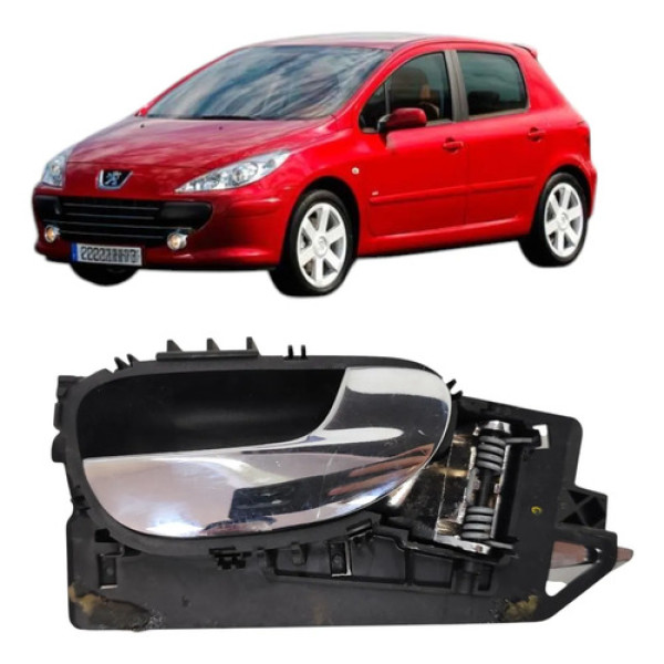 Maçaneta Int. Dianteira/traseira Direita Peugeot 307 01 A 12 Prateado Dianteira/traseira
