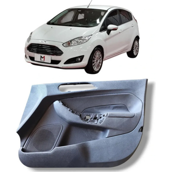 Forro Porta Dianteira Direita New Fiesta 2011 A 2019 Preto
