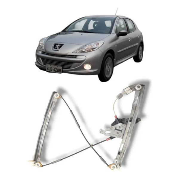 Máquina Vidro Porta Diant Direita Peugeot 207 Hoggar Elétric