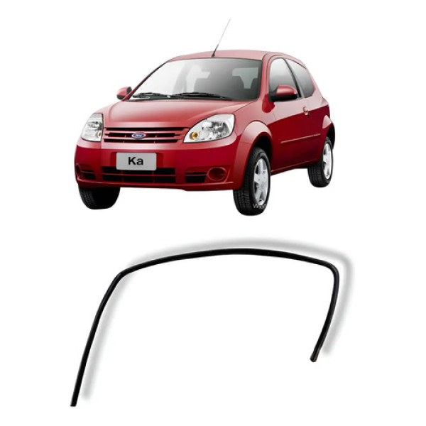 Borracha Canaleta Dianteiro Direito Ford Ka 2009 A 2012 Preto
