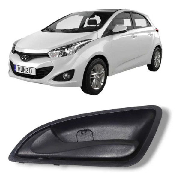 Maçaneta Interna Lado Esquerdo Hyundai Hb20 2013 2019 Origin Preto Dianteira/traseira