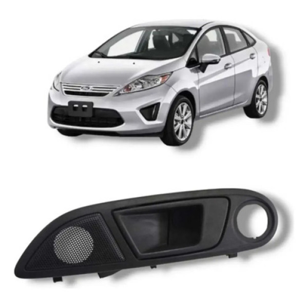 Maçaneta Interna Dianteira Esquerda Ford Fiesta 2014 2019 Preto