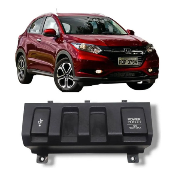 Entrada Usb Tomada 12v Honda Hr-v 2016 2021 Original