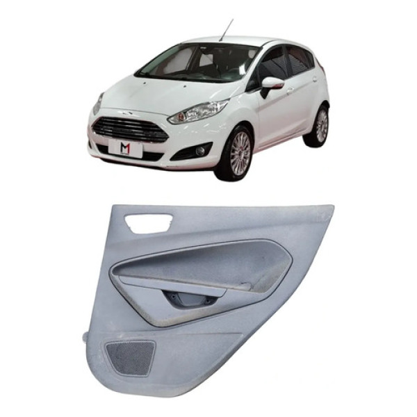 Forro Porta Traseira Direita New Fiesta Hatch 2011 A 2019 Preto
