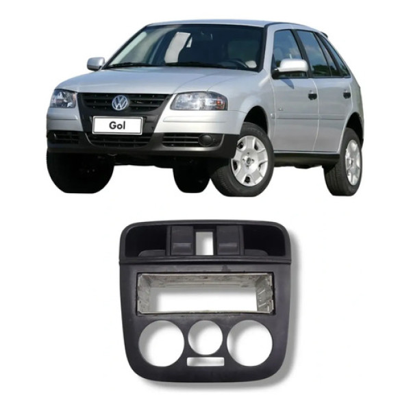 Moldura Central Painel Vw Gol 2006 2012 Original Preto