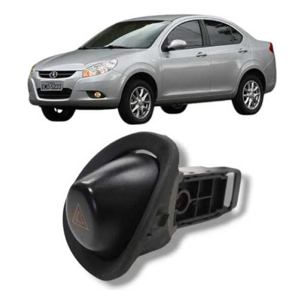 Botao Alerta Jac J3 2010 2015 Original Preto