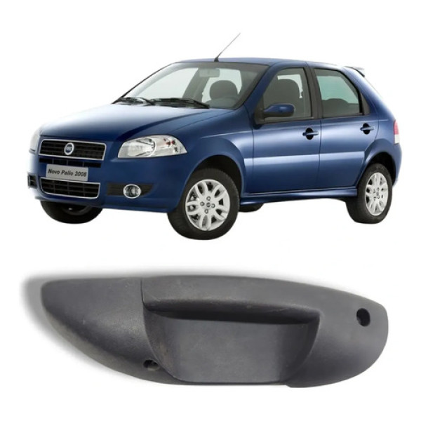 Puxador Interno Porta Traseira Esquerda Fiat Palio 2008 2012 Cinza