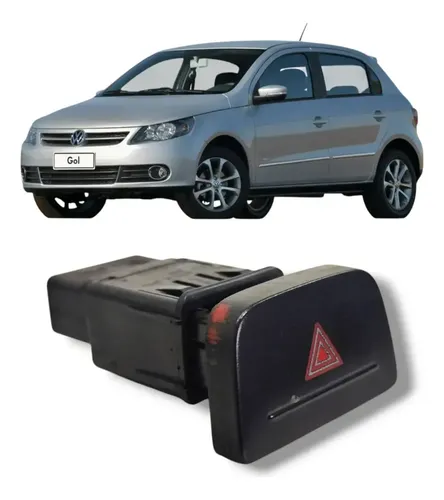 Botão Alerta Vw Volkswagen Gol Voyage G5 2008 2012 Preto