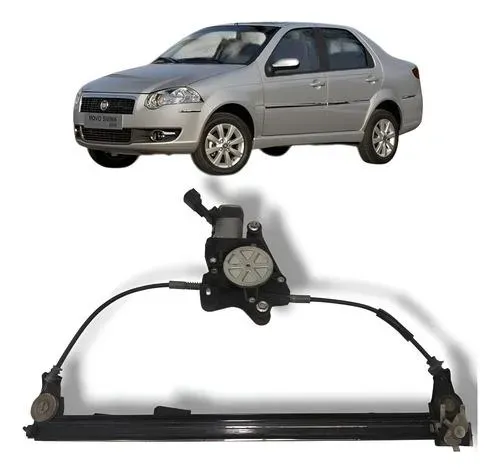 Máquina Vidro Dianteiro Direito Fiat Siena 2008 2012 Origina