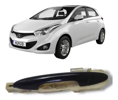 Maçaneta Externa Traseira Esquerda Hyundai Hb20 2013 A 2019 Preto Traseira